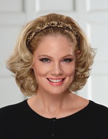 Braided Headband Hair Piece with Long Curls by Paula Young®